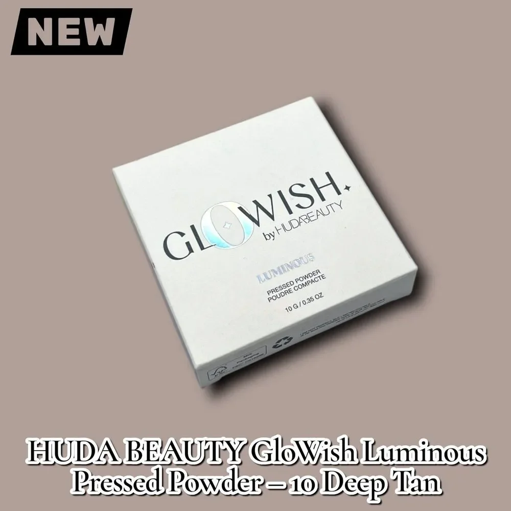 New HUDA BEAUTY GloWish Luminous Pressed Powder – 10 Deep Tan